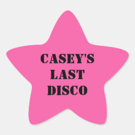 Adesivo Estrela Sua Última Festa de Solteira de Cowgirl Disco