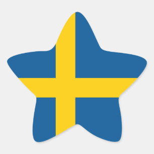 Adesivo Estrela Suecia/sueco/bandeira sueco