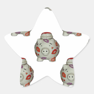 Adesivo Estrela Suíno Lipstick Adorável