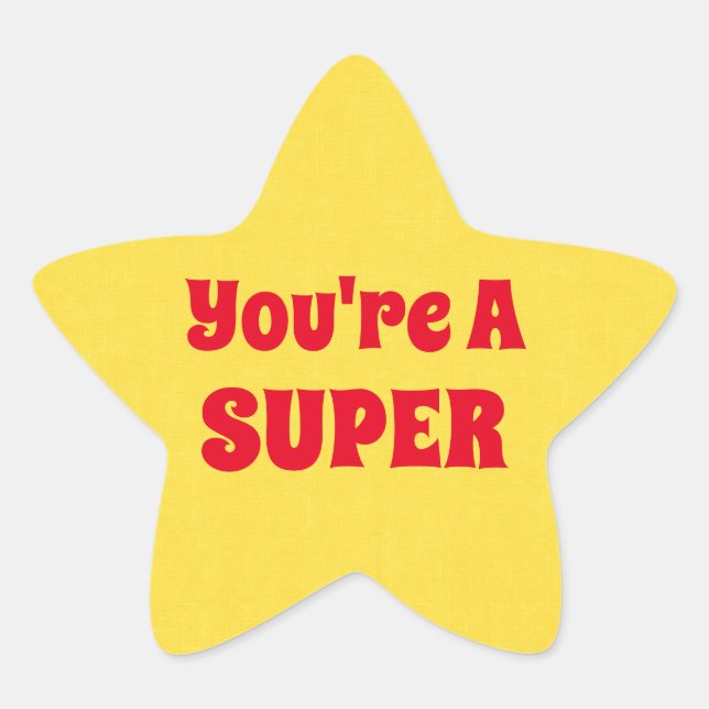 Adesivo Estrela Super Star Sticker (Frente)