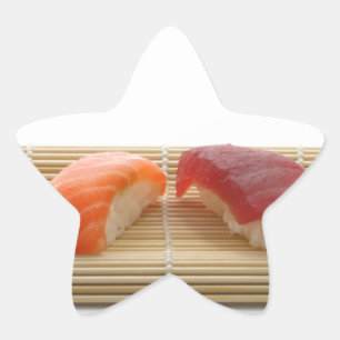 Adesivo Estrela Sushi Japonês Delicioso Comida Asiática Yummy