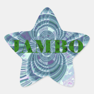 Adesivo Estrela Swaga Jambo Hakuna Matata Quênia Giraffe Safari Wo