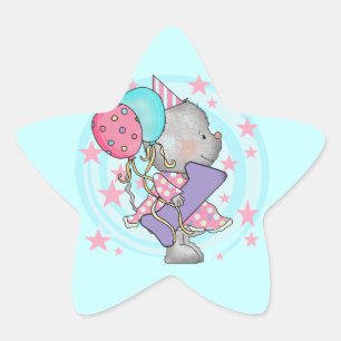 Adesivo Estrela T-shirts e presentes primeiros aniversarios do rat