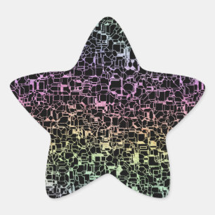 Adesivo Estrela techno rainbo :