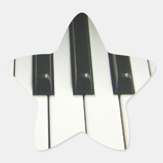 Adesivo Estrela Teclado Piano (Frente)