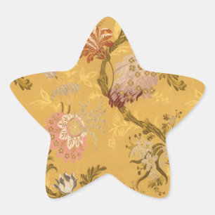 Adesivo Estrela Teste padrão elegante do pássaro do victorian do