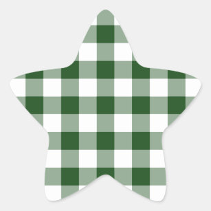 Adesivo Estrela Teste padrão verde e branco do guingão
