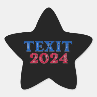 Adesivo Estrela Texto 2024 Texas