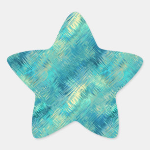 Adesivo Estrela Textura Azul de Cristal Azul Aquamarine