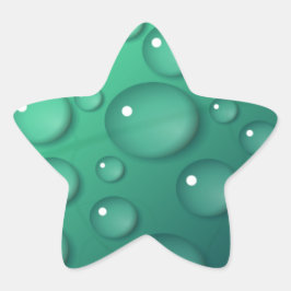 Adesivo Estrela Textura de derramamento de chuva em teal