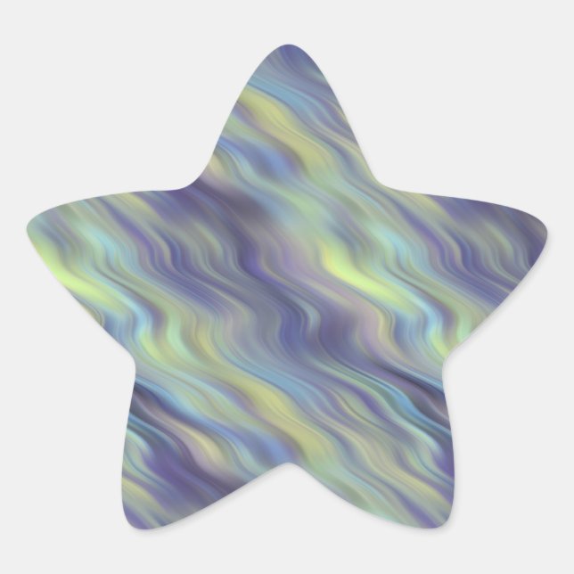 Adesivo Estrela Textura de Lavanda ondulada (Frente)