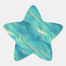 Adesivo Estrela Textura de onda de Hydrangea azul