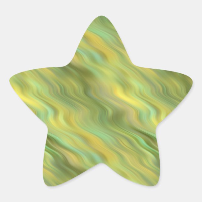 Adesivo Estrela Textura ondulada amarela de girassol (Frente)