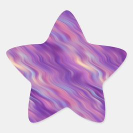 Adesivo Estrela Textura ondulada violeta