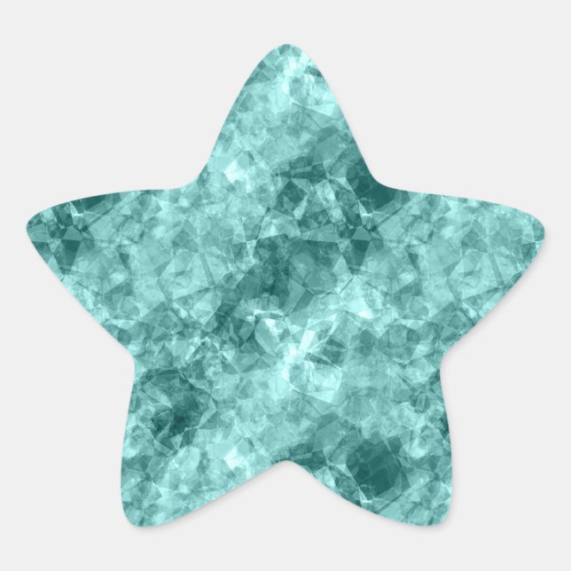 Adesivo Estrela Textura Teal Crumplada (Frente)
