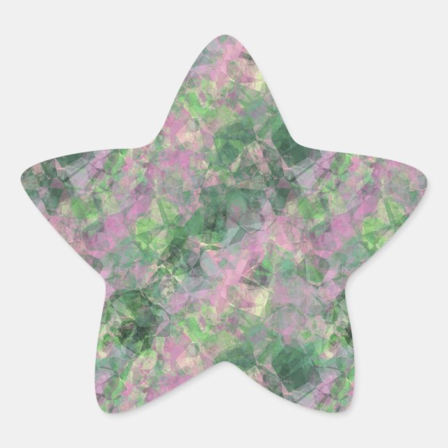 Adesivo Estrela Textura verde Primavera amassada (Frente)