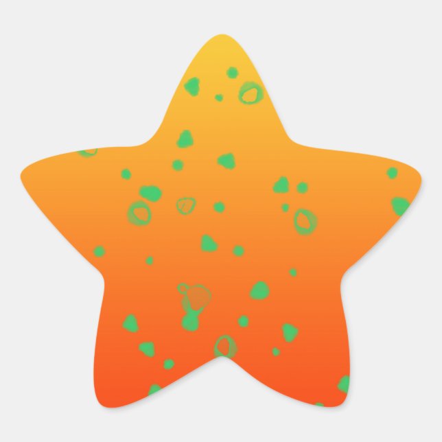 Adesivo Estrela Tons de Laranja (Frente)