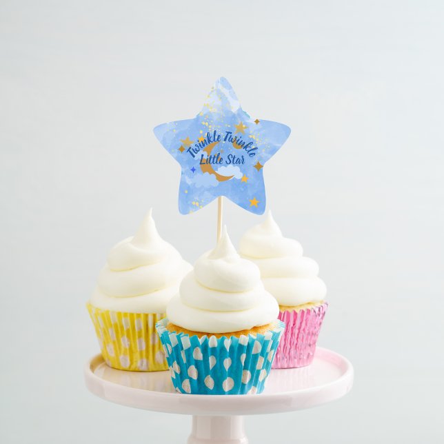 Adesivo Estrela Tópicos de Cupcake de Estrelas Brilhante (Criador carregado)