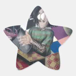 Adesivo Estrela Trabalho de arte abstrato Grafite