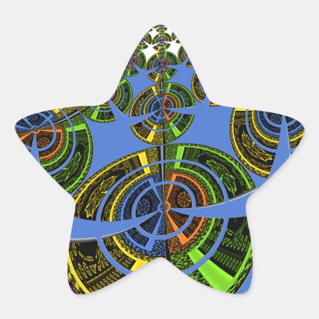 Adesivo Estrela tradição azul (Frente)