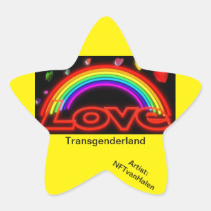 Adesivo Estrela Transgenderland: Amor