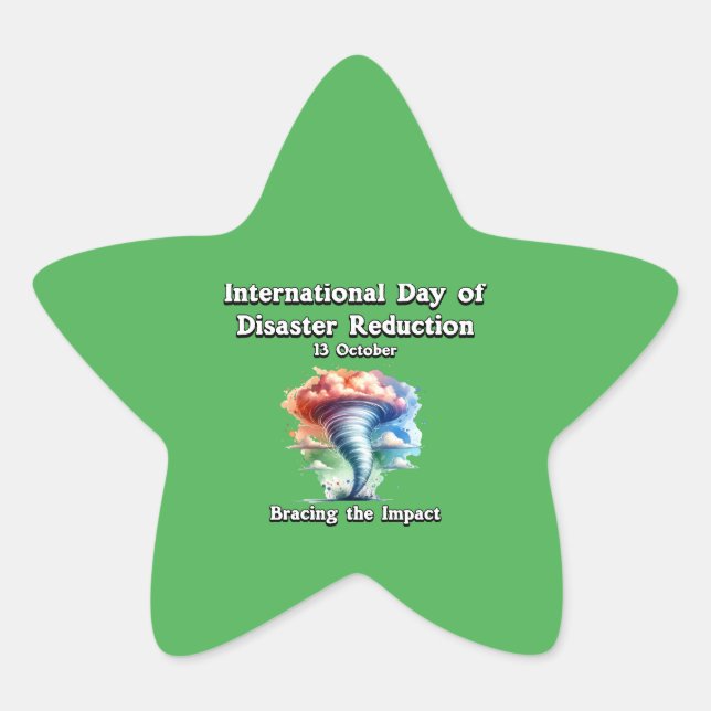 Adesivo Estrela Trazendo o impacto. (Frente)