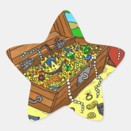 Adesivo Estrela Treasure Star Stickers para bolsas de aniversário