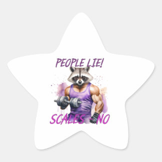 Adesivo Estrela Treinador Racoon, atleta, bobos