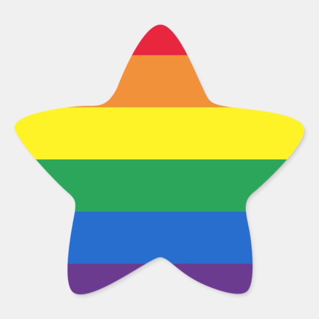 Adesivo Estrela Tripas arco-íris cores Lgbt Lgbtq gay flag (Frente)