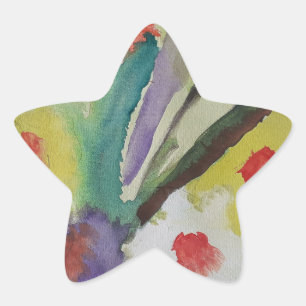Adesivo Estrela Tulipas de abstrato e Flores de Mola