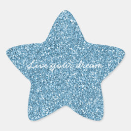 Adesivo Estrela Turquesa Azul-Brilhante