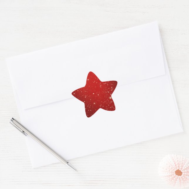 Adesivo Estrela Twinkle Vermelha Natal (Envelope)