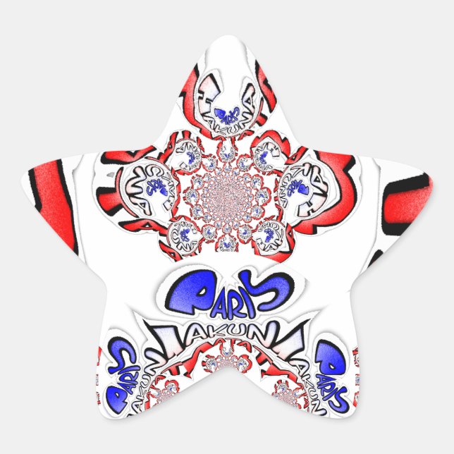 Adesivo Estrela Twist Francês Hakuna Matata: Mistura Cultural Únic (Frente)