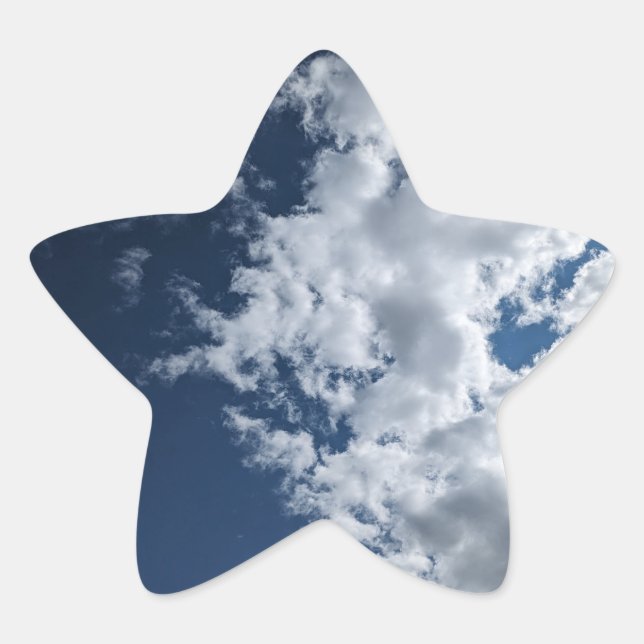 Adesivo Estrela Um lado de nuvens (Frente)