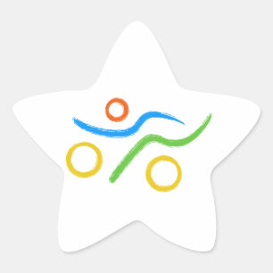 Adesivo Estrela Um presente Triathlon excelente para seu amigo ou