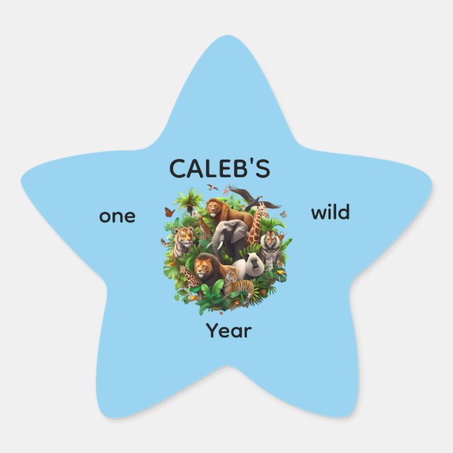 Adesivo Estrela Um primeiro aniversario de Ano Selvagem (Frente)