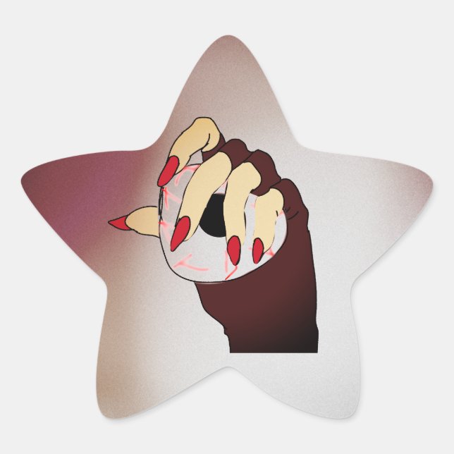 Adesivo Estrela Um toque na visão do triquete (Frente)