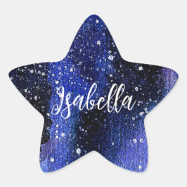 Adesivo Estrela Universo Púrpura de Watercolor