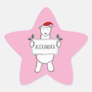 Adesivo Estrela Urso Polar