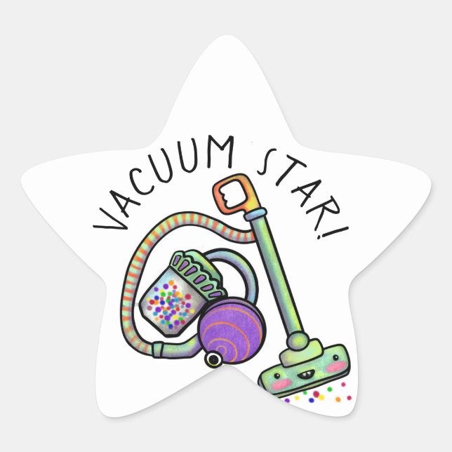 Adesivo Estrela Vacuum Star Stickers (20 por folha) (Frente)