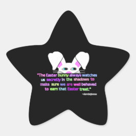 Adesivo Estrela Vejo Você, Páscoa Bunny Star Sticker