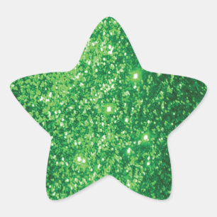 Adesivo Estrela Verde Glittery