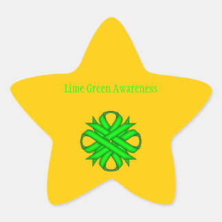 Adesivo Estrela Verde limão Clover Ribbon por Kenneth Yoncich