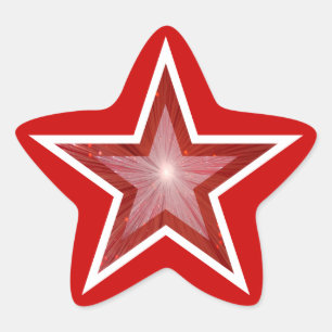 Adesivo Estrela Vermelho-adesivo em forma de estrela