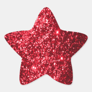 Adesivo Estrela Vermelho brilhante