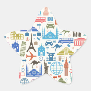 Adesivo Estrela viagem mundial