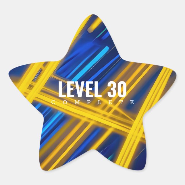 Adesivo Estrela Vibrant Neon Abstract Chaotic Synthwave Light (Frente)