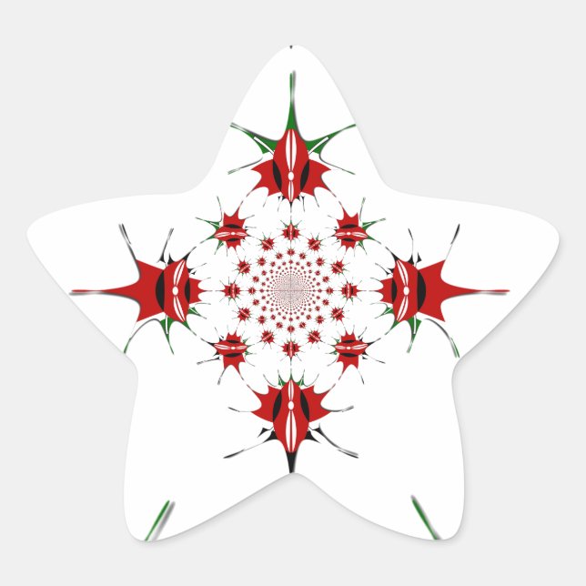 Adesivo Estrela Vibrante República do Quênia Sinalizador protetor  (Frente)