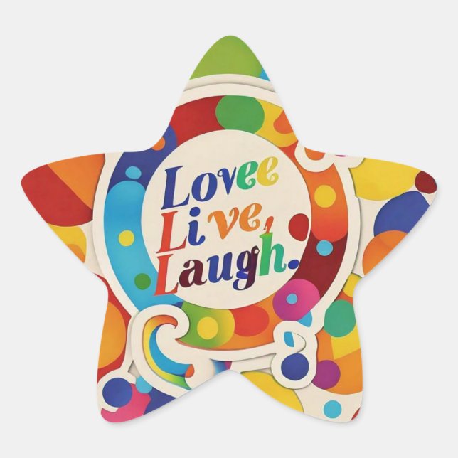 Adesivo Estrela "Vida ao vivo com propósito" (Frente)