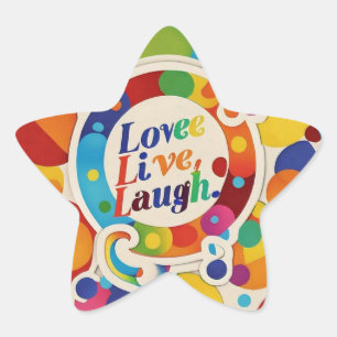 Adesivo Estrela "Vida ao vivo com propósito"